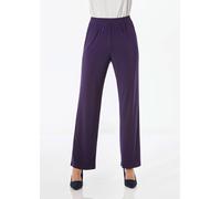 Schlupfhose GOLDNER "Bequeme Slinky-Hose mit Schlupfbund", Damen, Gr. 44, N-Gr, lila (amethyst), Obermaterial: 95% Polyester PES. 5% Elasthan EL., Hosen Schlupfhose (33955936-44) amethyst