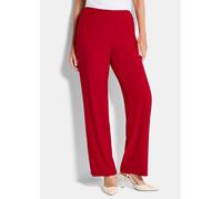 Schlupfhose GOLDNER "Kurzgröße Slinky-Hose mit weitem Bein", Damen, Gr. 20, K-Gr, rot, Obermaterial: 95% Polyester PES. 5% Elasthan EL., festlich, Hosen Schlupfhose, Kein Bügeln nötig (56646534-20) ro