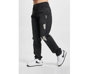 bequeme Urban Classics Damen Jeans Denim mit Baumwolle Schwarz 28