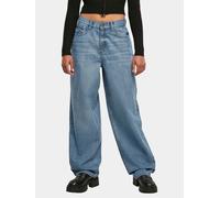 Bequeme Jeans URBAN CLASSICS "Urban Classics Damen Ladies High Waist 90´S Wide Leg Denim Pants" Gr. 29, Normalgrößen, blau (midstone washed) Damen Jeans (83510652-29)