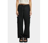 Urban Classics Ladies Vicose Straight Leg Cargo Pants Black Größe: M | Cargohosen Outlet | Damen | Schwarz