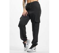Urban Classics Damen Ladies Knitted Denim High Waist Cargo Pants Hose, Black, S