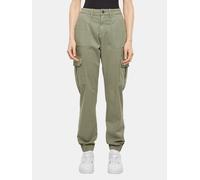 Stoffhose URBAN CLASSICS "Urban Classics Damen Ladies Cotton Twill Utility Pants", Damen, Gr. 34, Normalgrößen, palegrün, 98% Baumwolle, 2% Elasthan, unifarben, relaxed fit, Hosen Stoffhose (47535341-