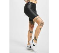 Urban Classics Damen Shorts Ladies Imitation Leather Cycle Shorts Black-M