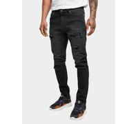 Urban Classics Jeans Heavy Destroyed Slim Fit Real Black – 98% Baumwolle, 2% Elasthan – Gr. 36/32
