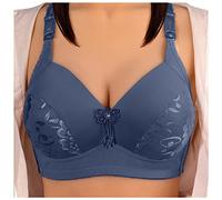 Bequemer BH Damen Damen-BH in Übergröße, dünner BH ohne Stahlring-Unterwäsche Weißer Body Spitze