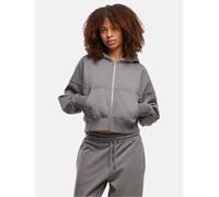 bequemer DEF Damen Hoodie Reißverschluss Taschen mit Baumwolle Grau L