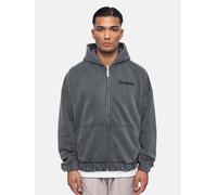 Hoodie DROPSIZE "Dropsize Herren Dropsize Super Heavy Blank Zip Cardigan", Herren, Gr. S, grau (washedgrau), 70% Baumwolle, 30% Polyester, unifarben, Rundhals, Sweatshirts Hoodie (23011905-S) washedgr
