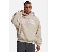 Kapuzenpullover KARL KANI "Karl Kani Karl Kani Serif Teddy Hoodie", Herren, Gr. XS, lightsand, 100% Polyester, mehrfarbig, normal, ohne Ausschnitt, Pullover Kapuzenpullover (61068057-XS) lightsand