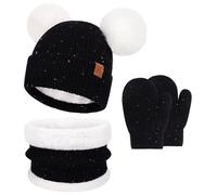 Bequemer Laden Winter Bommel Mütze Loop Schal Handschuhe Kinder 0-8 Jahre