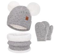 Bequemer Laden Winter Bommel Mütze Loop Schal Handschuhe Kinder 0-8 Jahre
