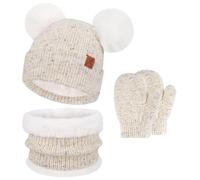 Bequemer Laden Winter Bommel Mütze Loop Schal Handschuhe Kinder 0-8 Jahre