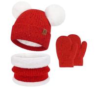 Bequemer Laden Winter Bommel Mütze Loop Schal Handschuhe Kinder 0-8 Jahre