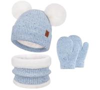 Bequemer Laden Winter Bommel Mütze Loop Schal Handschuhe Kinder 0-8 Jahre