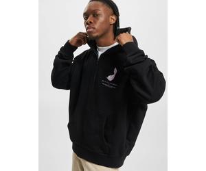 bequemer Mister Tee Herren Hoodie Kordelzug Reißverschluss mit Baumwolle Schwarz L