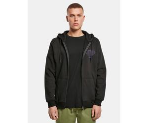 bequemer Mister Tee Herren Hoodie Reißverschluss Kapuze 300 g/m² mit Baumwolle Schwarz 4XL