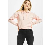 bequemer URBAN CLASSICS Damen Hoodie Kordelzug Rippbündchen 300 g/m² mit Baumwolle Rosa XS