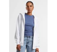 Urban Classics Ladies Fluffy Zip Hoodie in Gr. L in Weiß