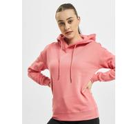 bequemer URBAN CLASSICS Damen Hoodie Rippbündchen 300 g/m² mit Baumwolle Rosa L