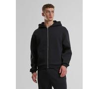 bequemer URBAN CLASSICS Herren Hoodie Kordelzug Reißverschluss 330 g/m² mit Baumwolle Schwarz 4XL