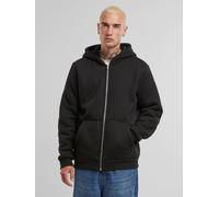 bequemer URBAN CLASSICS Herren Hoodie Reißverschluss Rippbündchen mit Baumwolle Schwarz XXL