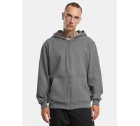 bequemer Urban Classics Herren Hoodie Stretch Reißverschluss Rippbündchen mit Baumwolle Grau M