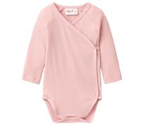 Bequemer Wickelbody Rippe langarm rosa 74/80
