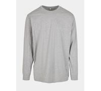 Build Your Brand Langarmshirt mit Rippenbündchen Grau meliert XL