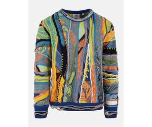bequemes Carlo Colucci Herren Sweatshirt Blau/Bunt XL