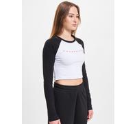 bequemes Dangerous DNGRS Damen Sweatshirt mit Baumwolle Weiß/Schwarz XXL