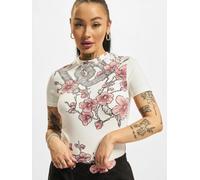bequemes Dangerous DNGRS Damen T-Shirt Stretch mit Baumwolle Weiß XXL