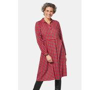 Bequemes Freizeitkleid in modischem Druck rot 50