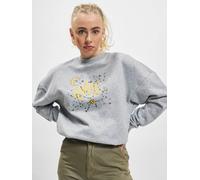 bequemes Just Rhyse Damen Sweatshirt Kordelzug Rippbündchen mit Baumwolle Grau L