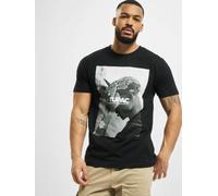 bequemes Merchcode Herren T-Shirt Rippbündchen Kapuze 180 g/m² mit Baumwolle Schwarz XL