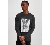 bequemes Mister Tee Herren Sweatshirt Rippbündchen mit Baumwolle Anthrazit M