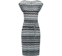 Bequemes Sommerkleid Kurzarm Midikleid "Taggien Print" Ash XL
