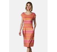 Bequemes Sommerkleid Kurzarm Midikleid "Taggien Print" Peach XL