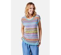 Bequemes Top mit kombinationsstarkem Dessin türkis 22