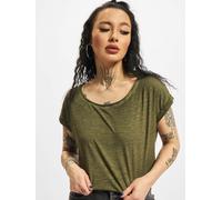 Urban Classics Damen T-Shirt Long Back Shaped Spray Dye Tee TB1196 Grün (Olive) Größe M