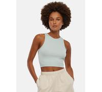 Urban Classics Ladies Cropped Rib Top in Gr. S in Grün
