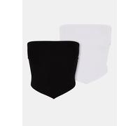 bequemes Urban Classics Damen T-Shirt Stretch 1800 g/m² mit Baumwolle Schwarz/Weiß L