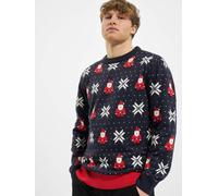 bequemes Urban Classics Herren Sweatshirt Rippbündchen Navy/Bunt XXL