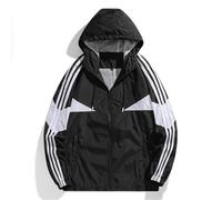 BERCIELY Baseballjacke Herren Trend Urban All-Match Hoodie Jacke Herren Einfarbig Revers Komfortabel Mode Vintage Jugend Jacke Männer Langarm Jacke Herren A-Black 8XL