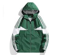 BERCIELY Baseballjacke Herren Trend Urban All-Match Hoodie Jacke Herren Einfarbig Revers Komfortabel Mode Vintage Jugend Jacke Männer Langarm Jacke Herren B-Green 8XL