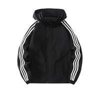 BERCIELY Hoodiejacke Casual Sport Mode Langarm Jacke Herren Persönlichkeit Trend Gutaussehend Übergangsjacke Bergsteigen Camping Workout Outdoorjacke Herren A-Black 4XL