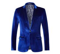 BERCIELY Jacke Herren Business Casual Temperament AnzugJacke Männer Gentleman All-Match Klassisch WesternJacke All-Match Slim Fit Mode Longsleeve Anzug A-Blue 4XL