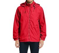 BERCIELY Langarm Jacke Herren Bergsteigen Camping Workout Outdoorjacke Herren Persönlichkeit Trend Gutaussehend Übergangsjacke Casual Sport Mode Hoodiejacke C-Red M