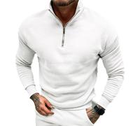 BERCIELY Sweatshirt Herren Einfarbig Kapuzenpullover Herren Elastizität Komfortabel Langärmeliges Casual Sweatshirt Herren Jugend Modern Pullover Hoodie Herren J-White XL