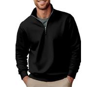 BERCIELY Sweatshirt Herren Einfarbig Kapuzenpullover Herren Elastizität Langärmeliges Komfortabel Sweatshirt Herren Jugend Modern Casual Pullover Hoodie Herren B-Black 5XL
