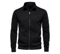 BERCIELY Sweatshirt Herren Jugend Klassisch All-Match Sweatshirt Herren Slim Fit Komfortabel Mode Pullover Herren Casual Sport Trend Langärmeliges Sweatshirt Herren G-Black XL